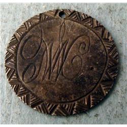 1885 Love Token with Monogram GWC Fancy Engraving
