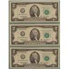Image 1 : 3 Consecutive # 2003 A $2 Bills Notes G Mint Chicago CU