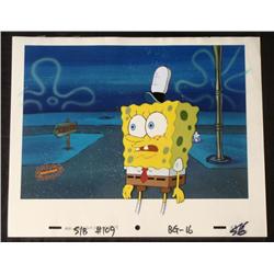 Chillin Production Original Background Cel SpongeBob