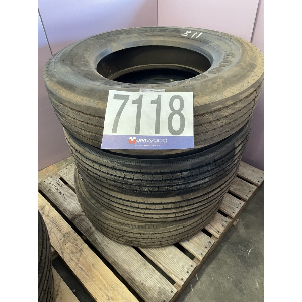 (4) 10R22.5 TIRES