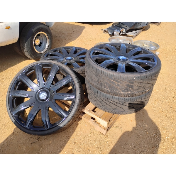 (4) VENOM POWER 295/25ZR28 TIRES & FLOW RIMS