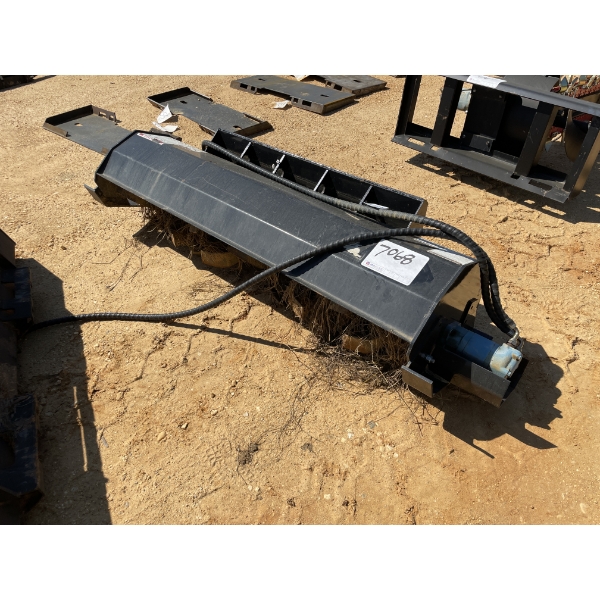 68" ROTOTILLER, HYD DRAWN, fits skid steer loader