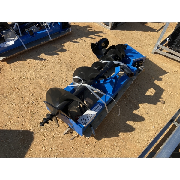 HYD AUGER, INCLUDES 3 BITS, 8", 12" & 14", fits skid steer loader