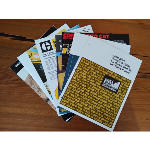 (8) 1994-1998 CAT EQUIPMENT BROCHURES