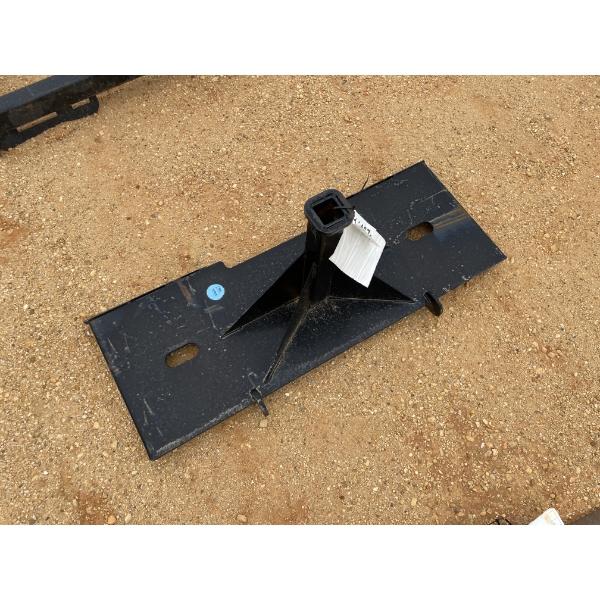 RECEIVER HITCH PLATE, fits skid steer loader