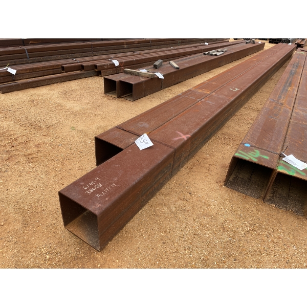 STEEL SQUARE TUBE,  1/4" X 14"SQ, VARIOUS LENGTHS (2)