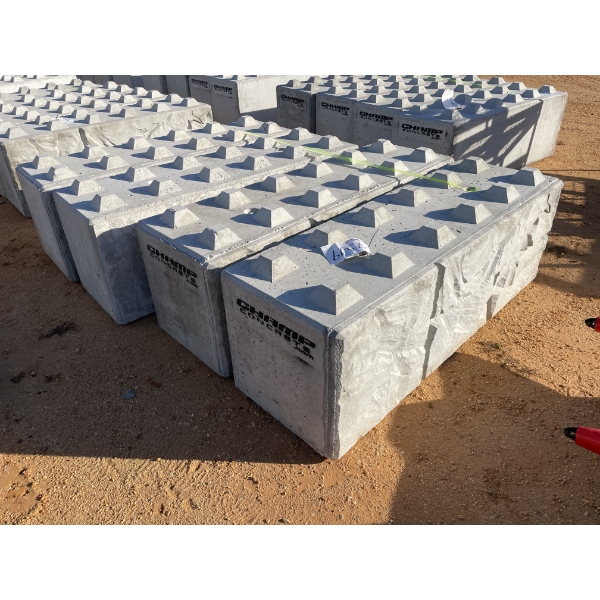 (4) STAMPED CONCRETE BLOCKS