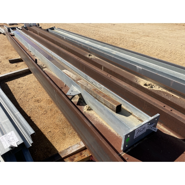 (2) GALVANIZED I-BEAM, APPROX 8" X 12" X 28'
