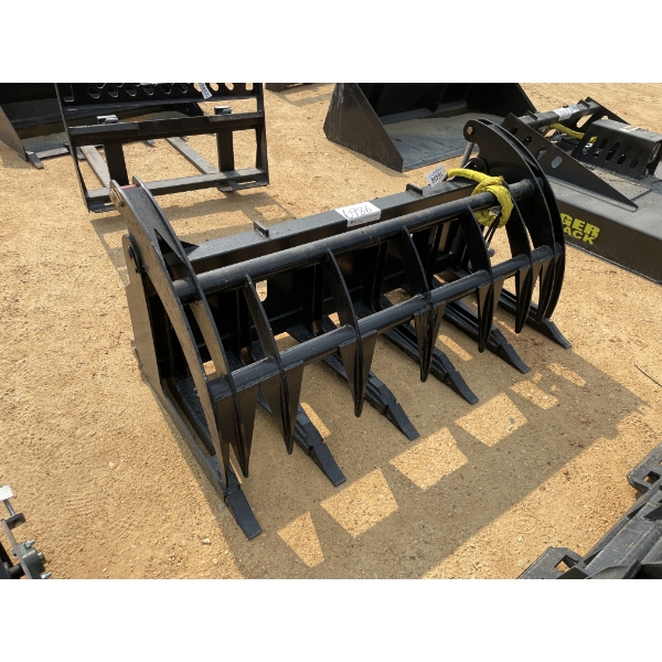 68" ROOT RAKE GRAPPLE, fits skid steer loader