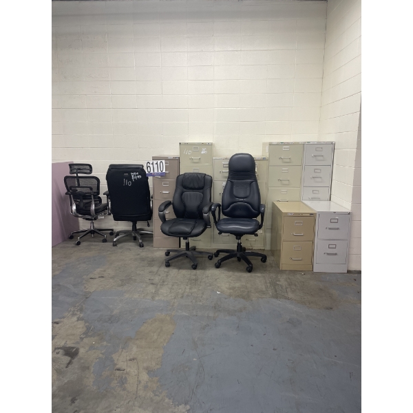 OFFICE CHAIRS & FILING CABINETS