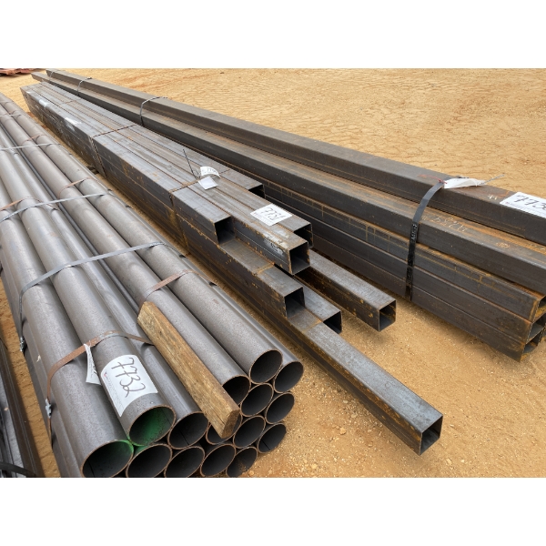 STEEL TUBE- 1/8" X 5" X 4" X 24'-26' (12 PCS)