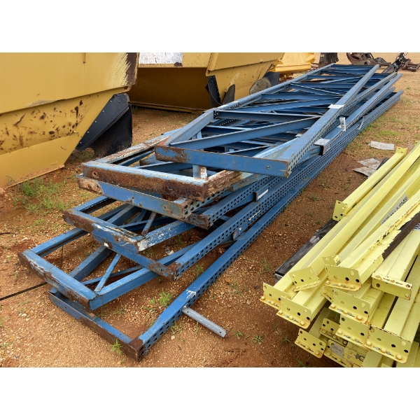 PALLET RACK UPRIGHTS, approx 9 ea