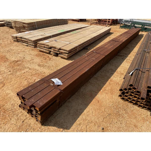 STEEL TUBE, 1/4" X 4" X 2" X  30'-39' (32 PCS)