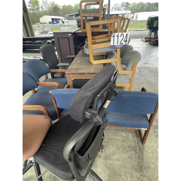CHAIRS, FILE CABINETS, DESKS & TABLES