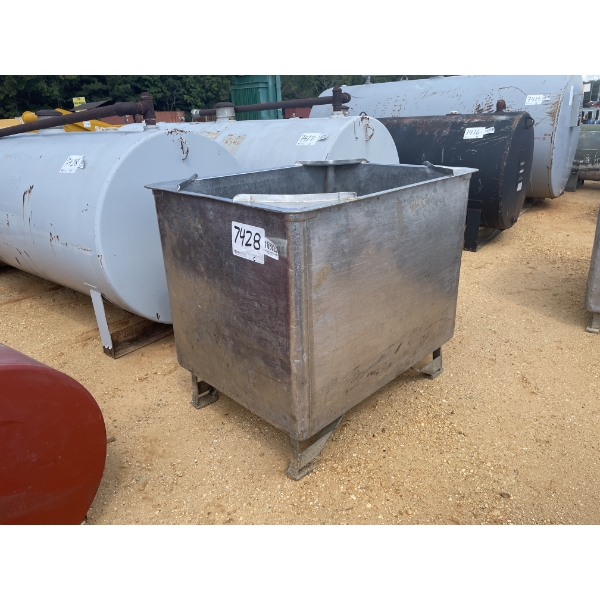 STAINLESS STEEL BIN Approx 3' x 4' x 3'