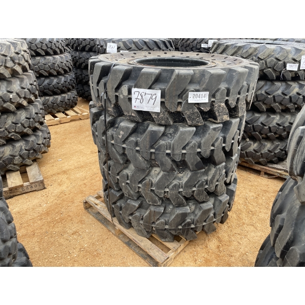 SHUN-GIN 13.00-24 SOLID TIRES & RIMS (4 EACH)