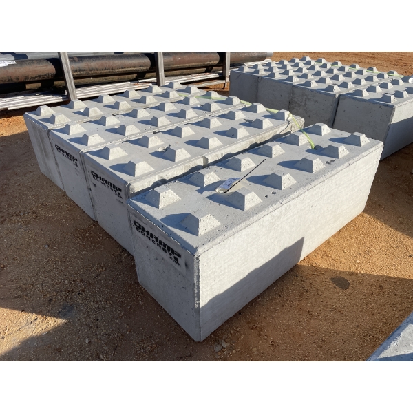 (4) STAMPED CONCRETE BLOCKS