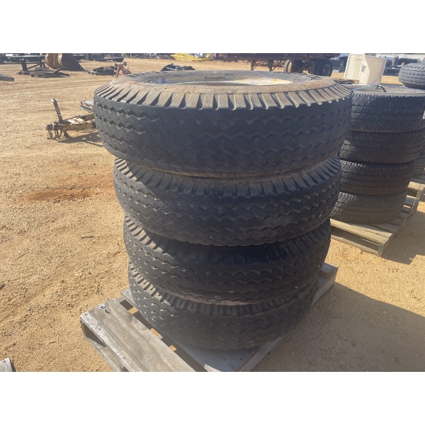 (4) 10.00-20 TIRES & WHEELS