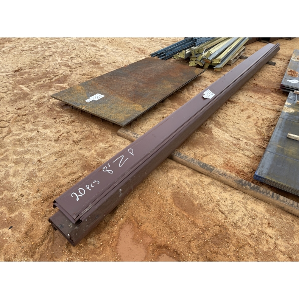 Z PURLIN, NOT PUNCHED, 14 GA X 8"x22' LENGTH (20)