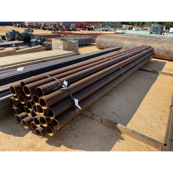 STEEL PIPE, 6" X 21', OD6.01, ID 5.54, WALL .238 (27 PIECES)