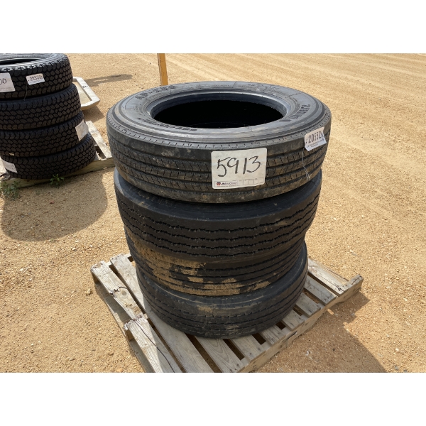 (4) 225/70R22.5 TIRES