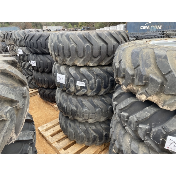 17.5-25 TIRES & RIMS (4 EACH)