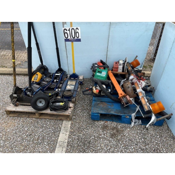 FLOOR JACKS, BLOWER, LIGHTBAR