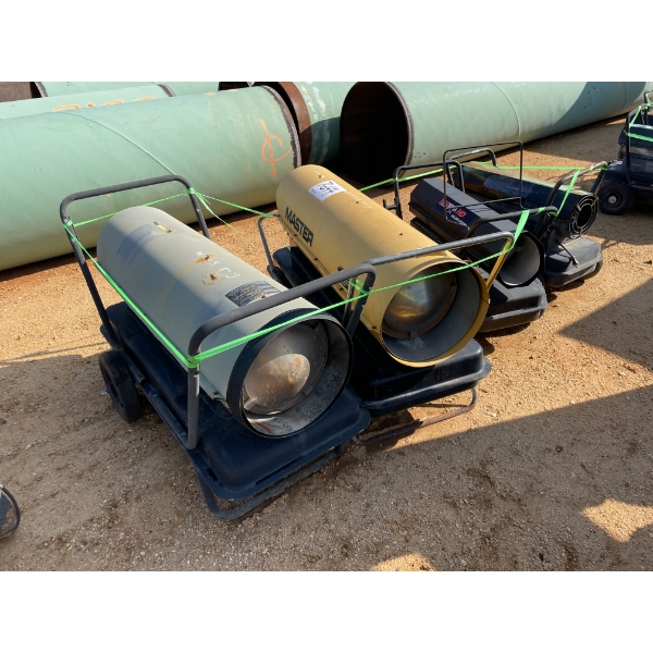 TORPEDO HEATER, FORCED AIR, VARIOUS BRANDS AND SIZES (4)