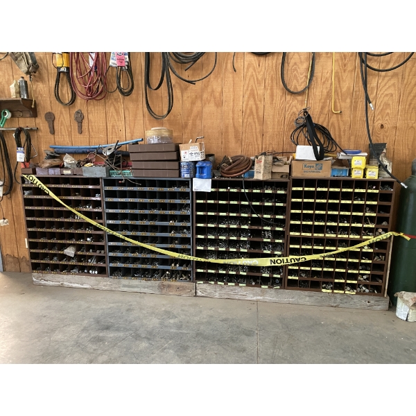 (4) BOLT BINS W/ VARIOUS NUTS & BOLTS