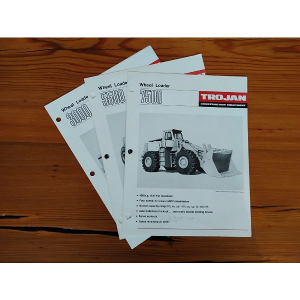 (3) 1979 TROJAN EQUIPMENT BROCHURES