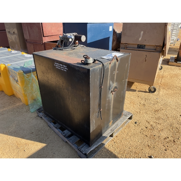 FUEL TANK, 150 GALLON, GPI 12V FUEL PUMP, HOSE & NOZZLE