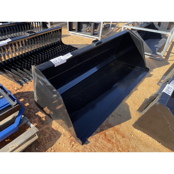 BUCKET, 84"W, fits skid steer loader