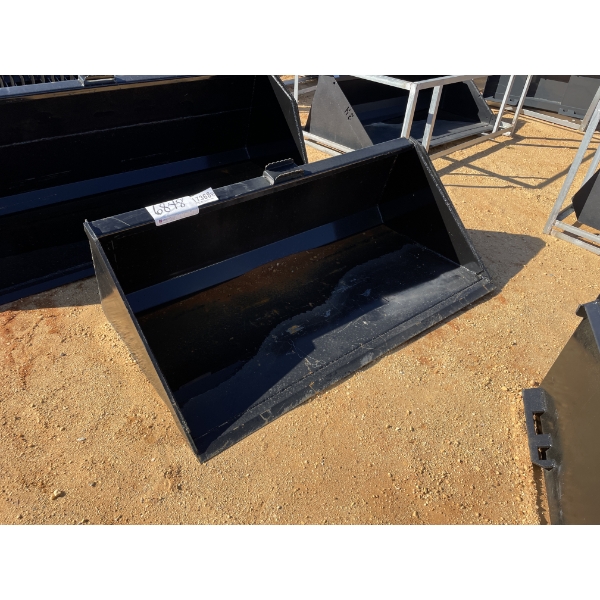 BUCKET, 66"W, fits skid steer loader