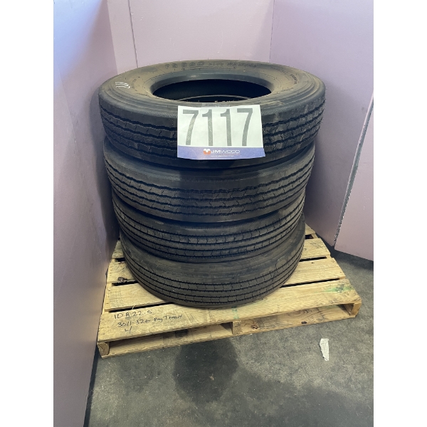 (4) 10R22.5 TIRES