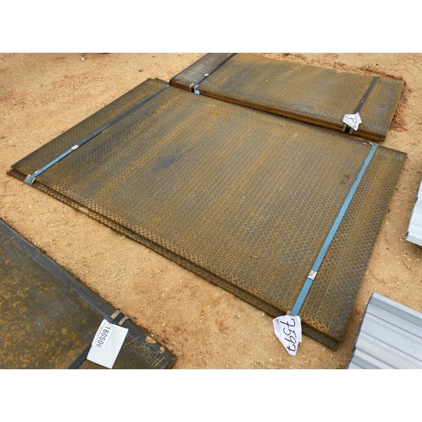 3/4" DIAMOND PLATE STEEL, 96" X 61" (2 EACH)