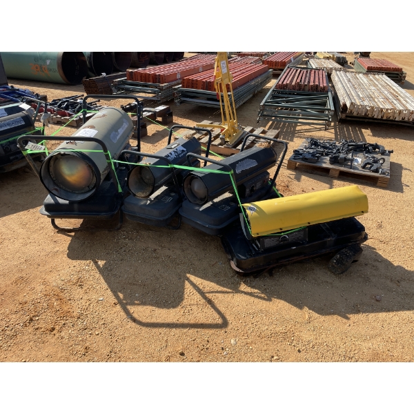 TORPEDO HEATER, FORCED AIR, VARIOUS BRANDS AND SIZES (4)