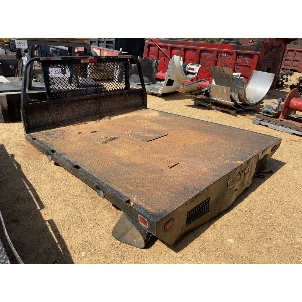 FLATBED TRUCK BODY, 8 1/2' BED W/GOOSENECK HITCH