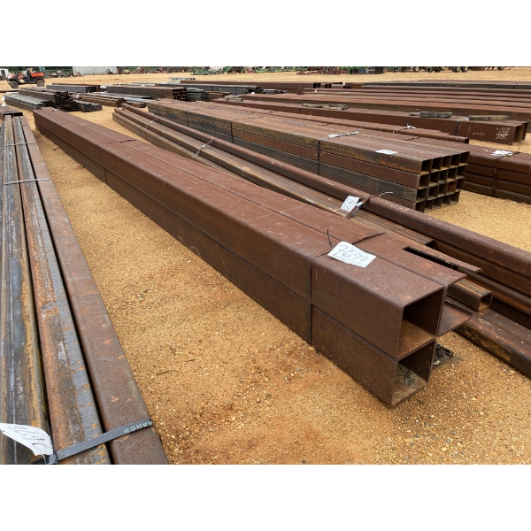 STEEL SQUARE TUBE,  1/4" X 10" SQ, VARIOUS LENGTHS (4)