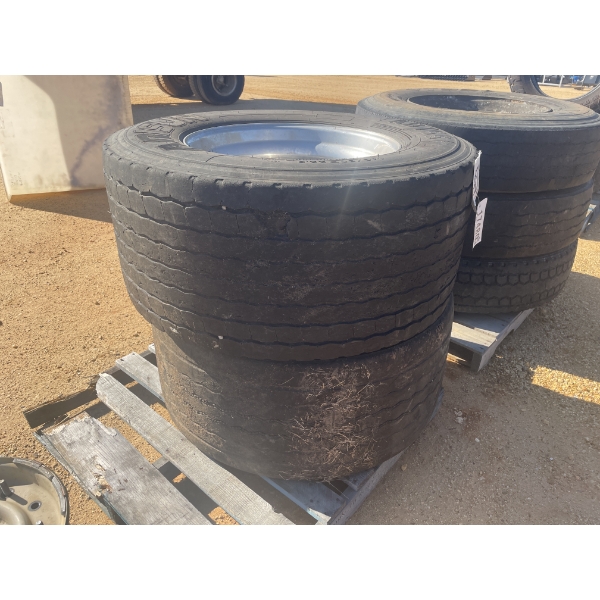 (2) 445/50R22.5 TIRE & RIMS
