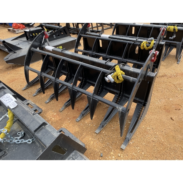 78" ROOT RAKE GRAPPLE, fits skid steer loader