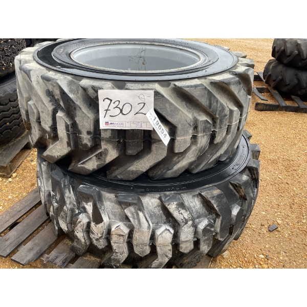 (2) 385/65D22.5 WHEEL/TIRE COMBO, FITS GENIE S80