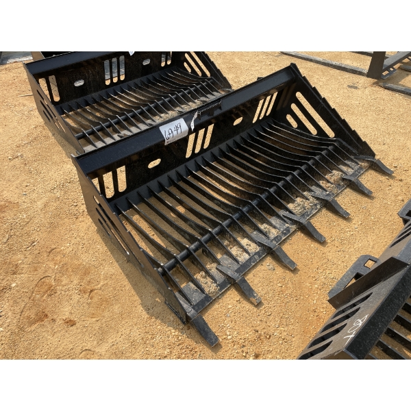 72" T ROCK BUCKET, fits skid steer loader