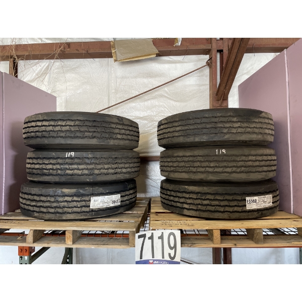 (6) 225/70R22.5 TIRES