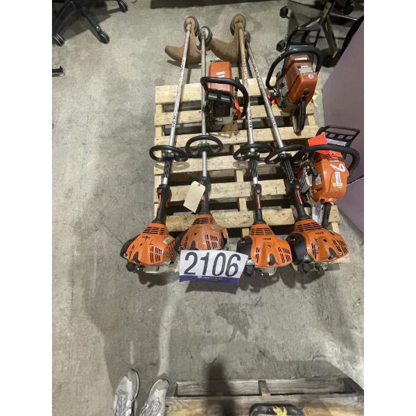 WHEEL BARROWS, GRASS TRIMMERS, MOWER & CHAIN SAW