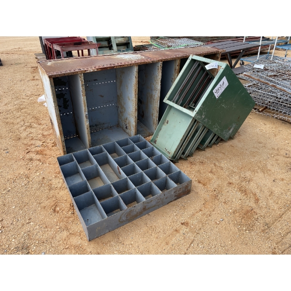 (4) MISC METAL SHELVING