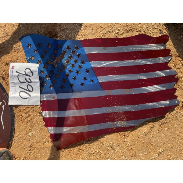 AMERICAN FLAG METAL SIGN