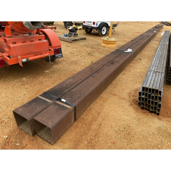 STEEL SQUARE TUBE,  1/2" X 10"SQ X 48' (2)