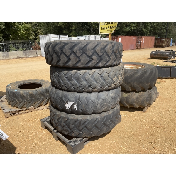 (4) TIRES 14.00 X 24 & RIMS