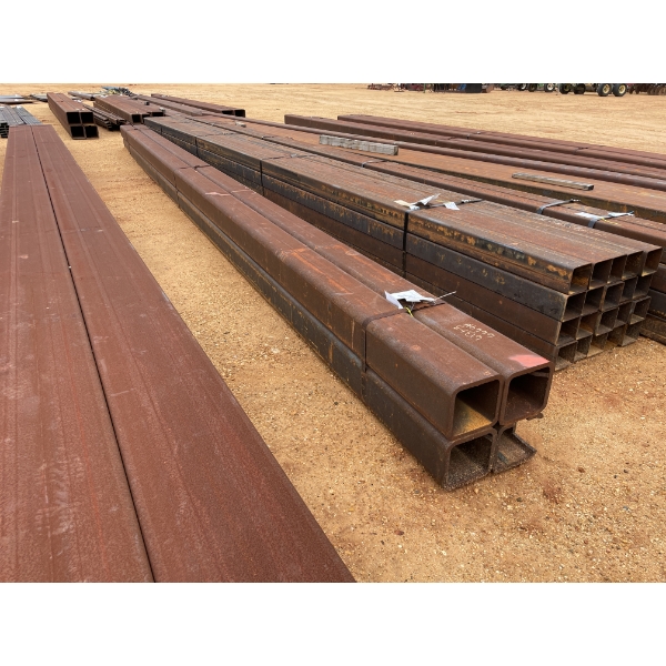 STEEL SQUARE TUBE,  1/2" X 8"SQ X 30' (4)
