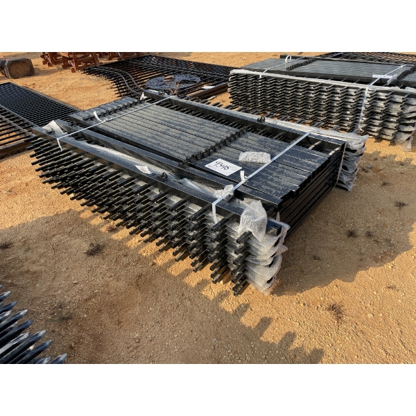 DECORATIVE FENCE, 14 post, 14 7' panels, approx. 100' of fencing